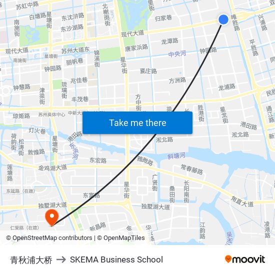 青秋浦大桥 to SKEMA Business School map