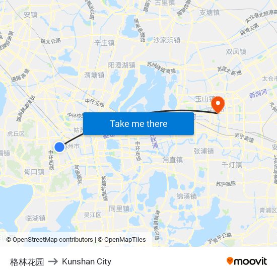 格林花园 to Kunshan City map