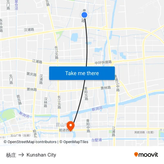 杨庄 to Kunshan City map