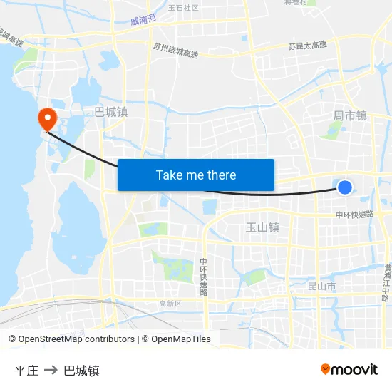 平庄 to 巴城镇 map