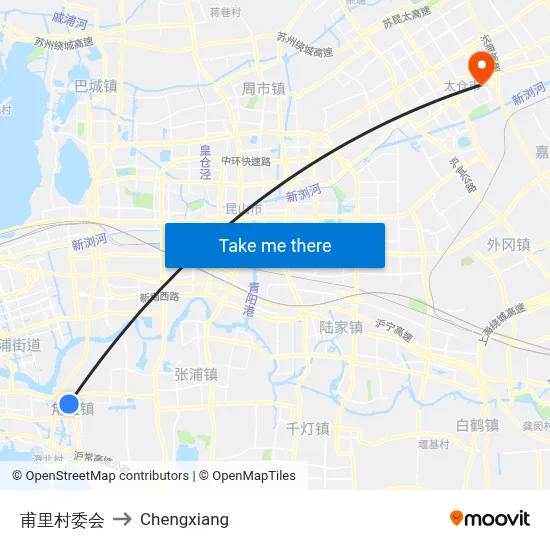 Fuli Village Committee to Chengxiang map