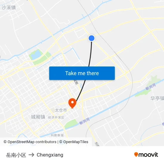 Yuenan Community to Chengxiang map