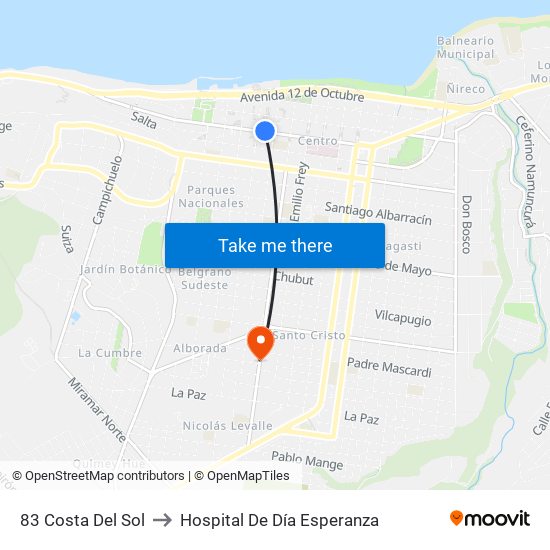 83 Costa Del Sol to Hospital De Día Esperanza map