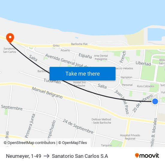 Neumeyer, 1-49 to Sanatorio San Carlos S.A map