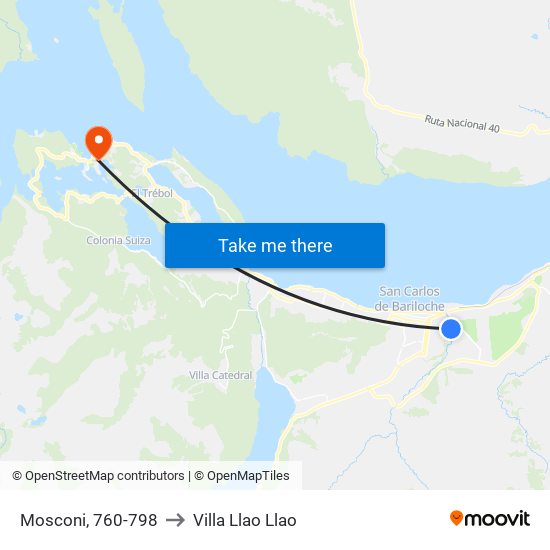 Mosconi, 760-798 to Villa Llao Llao map