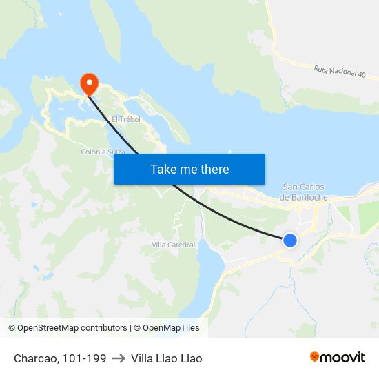 Charcao, 101-199 to Villa Llao Llao map