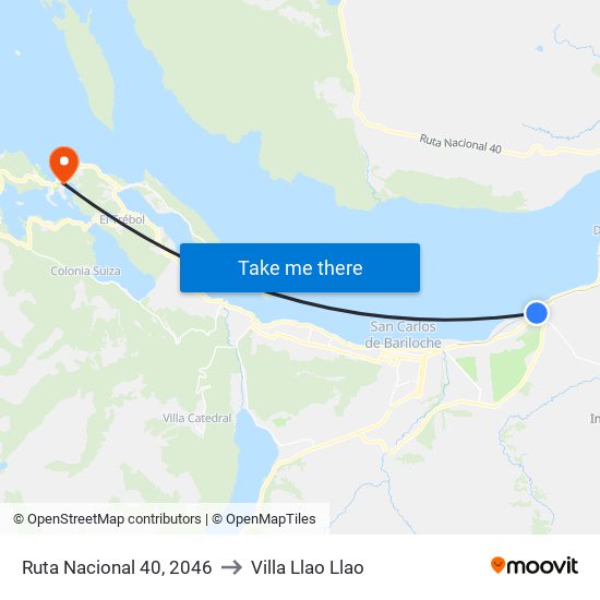 Ruta Nacional 40, 2046 to Villa Llao Llao map