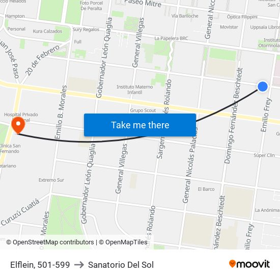 Elflein, 501-599 to Sanatorio Del Sol map