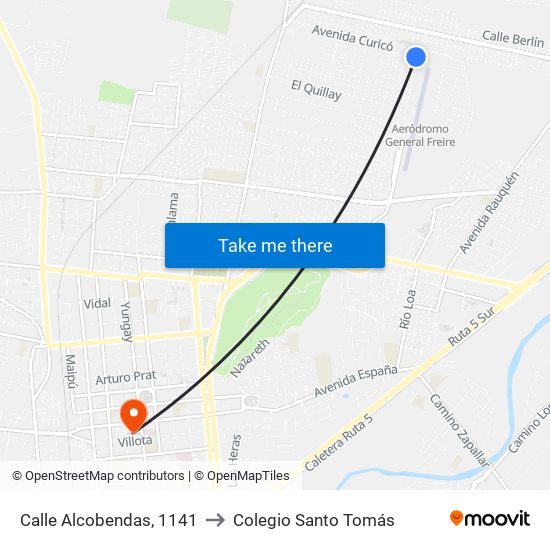 Calle Alcobendas, 1141 to Colegio Santo Tomás map