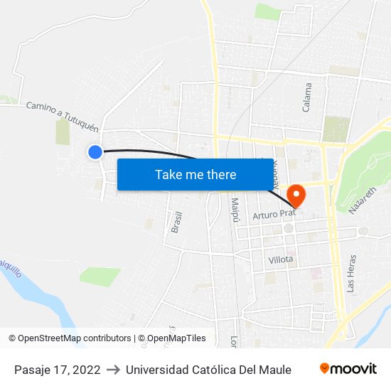 Pasaje 17, 2022 to Universidad Católica Del Maule map