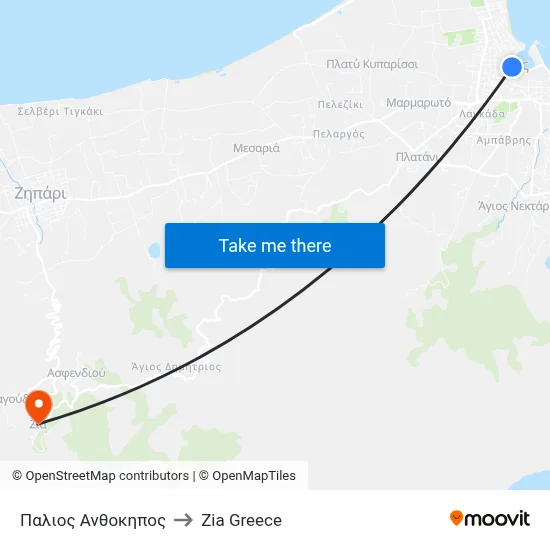 Old Garden to Zia Village map