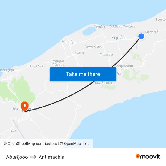 Dead End to Antimachia map