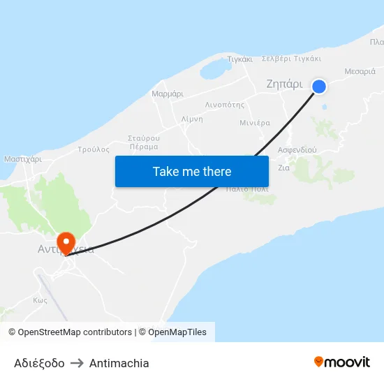 Dead End to Antimachia map
