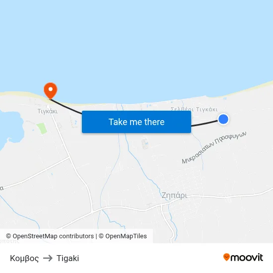 Junction to Tigaki map