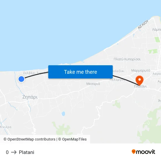 0 to Platani map