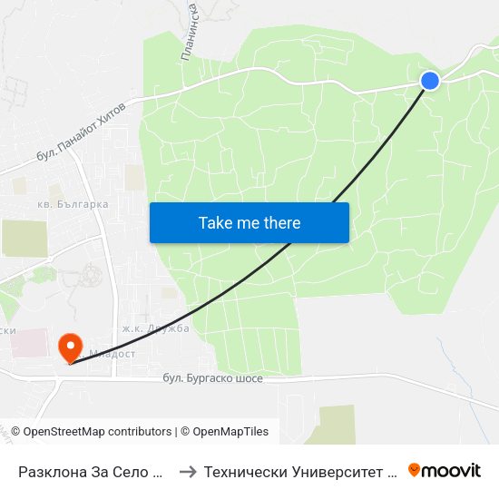 Разклона За Село Сотиря to Технически Университет - София map