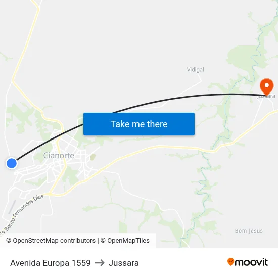 Avenida Europa 1559 to Jussara map