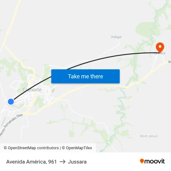 Avenida América, 961 to Jussara map