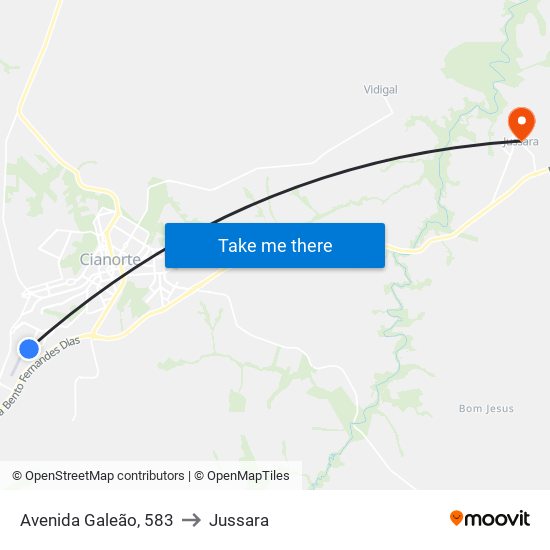 Avenida Galeão, 583 to Jussara map