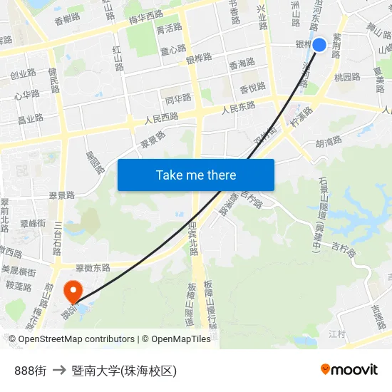 888街 to 暨南大学(珠海校区) map