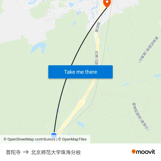 普陀寺 to 北京师范大学珠海分校 map