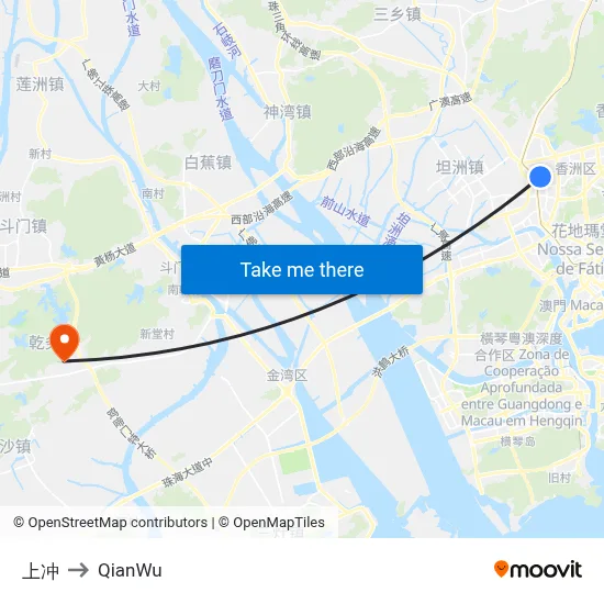 Shangchong to QianWu map