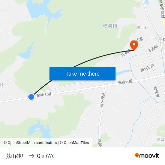 荔山砖厂 to QianWu map