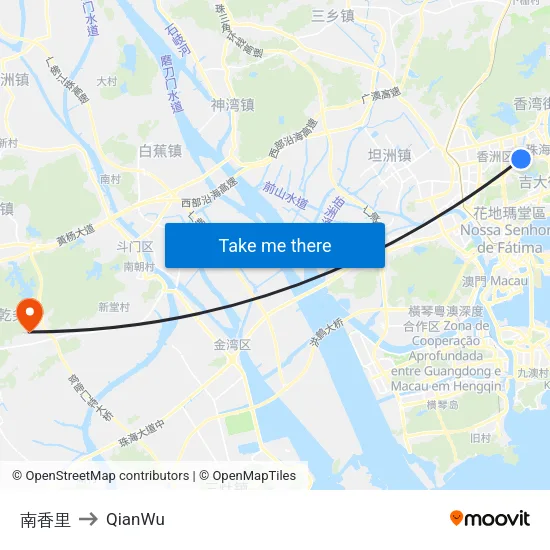 Nanxiang Li to QianWu map