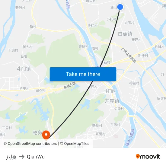 八顷 to QianWu map
