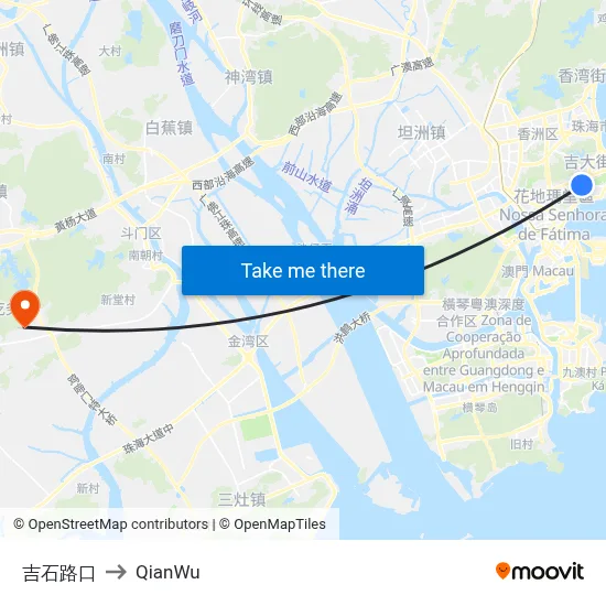 吉石路口 to QianWu map