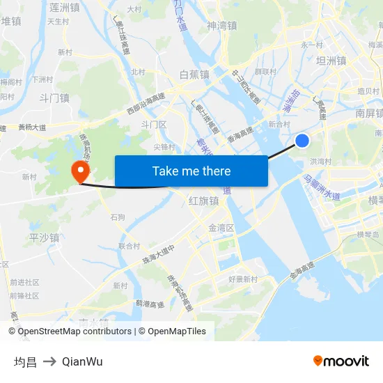 Junchang to QianWu map