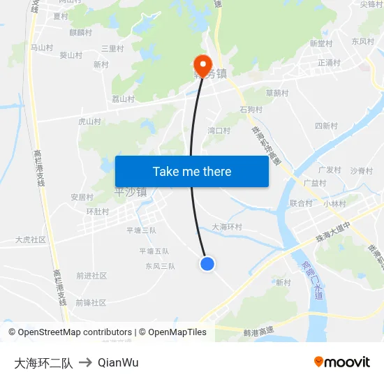 Dahai Environment Team 2 to QianWu map