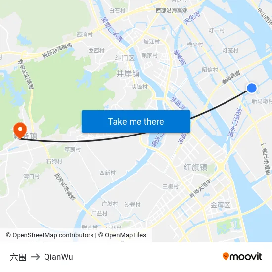 Liuwei to QianWu map