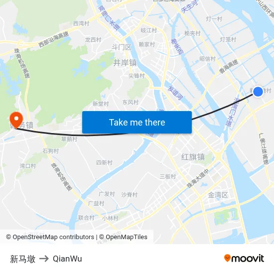 Xinmadun to QianWu map