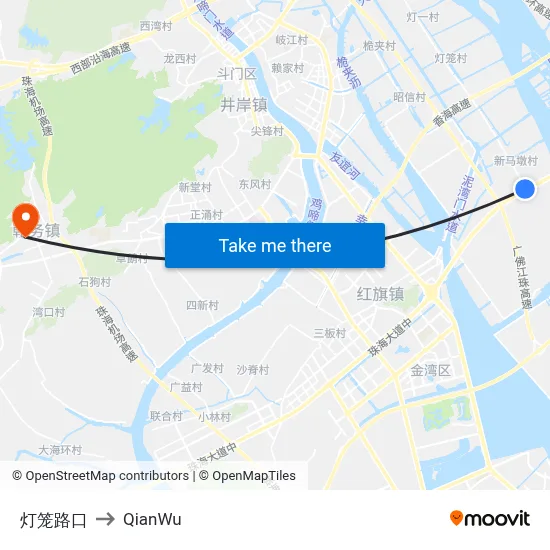Denglong Intersection to QianWu map