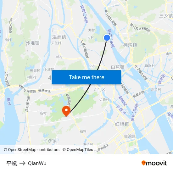 Pingluo to QianWu map