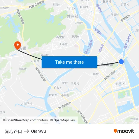 Huxin Intersection to QianWu map
