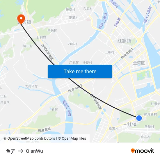 Yu Nong to QianWu map