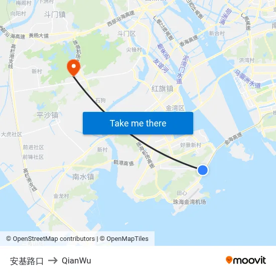 Anji Intersection to QianWu map