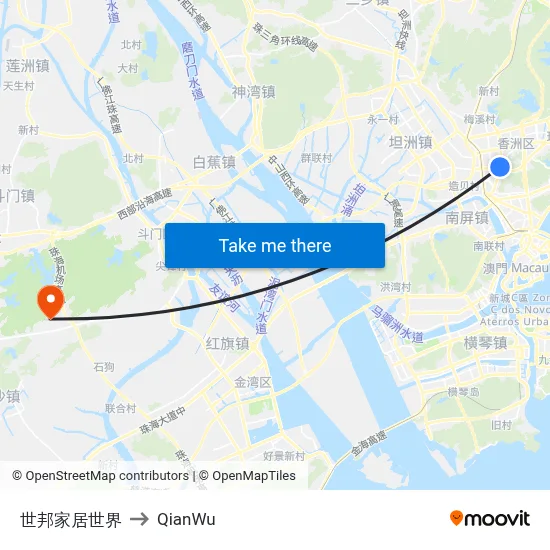 Shibang Home World to QianWu map