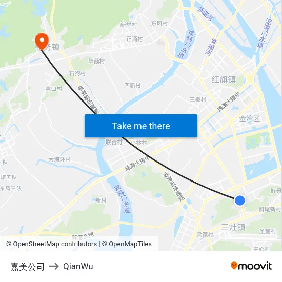 Jiamei Company to QianWu map