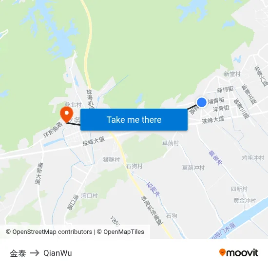 Jintai to QianWu map