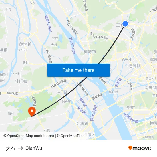 Da Bu to QianWu map