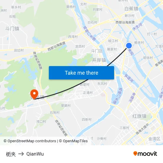 Zhijia to QianWu map