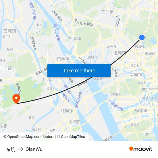 Dongkeng to QianWu map