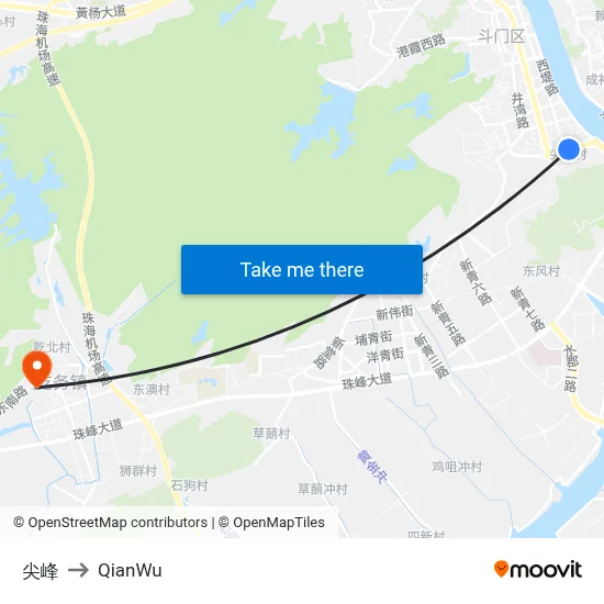Senpō Peak to QianWu map