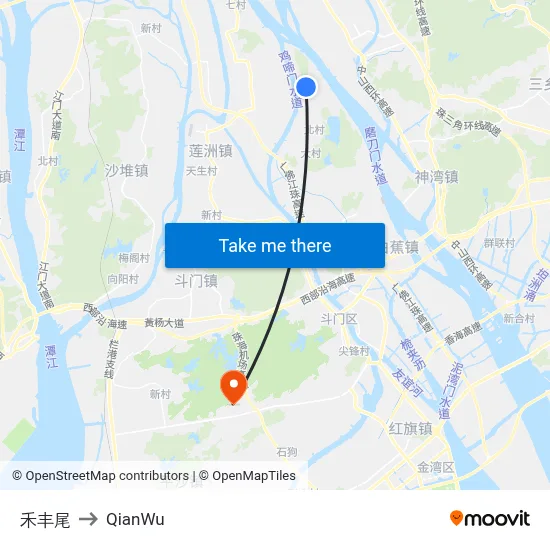 Hefengwei to QianWu map