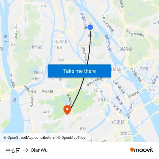 Central Wai to QianWu map