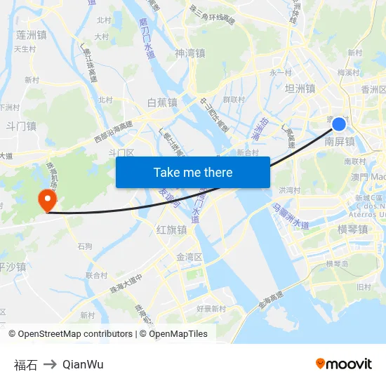 Fukuishi to QianWu map
