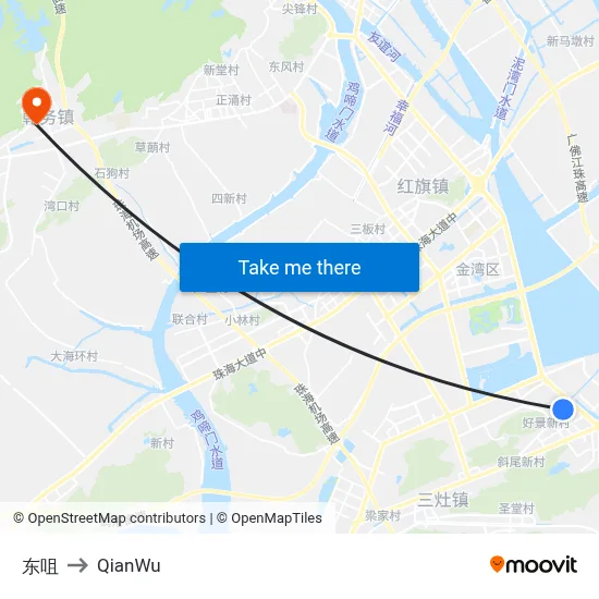 Dongzui to QianWu map